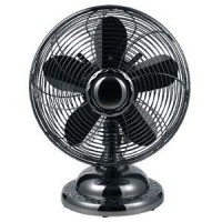 Table Fan  Oscillating Black Metal Fan with 12 inch Blades and 3 Whisper Quiet Speeds - B01L4YHXOG